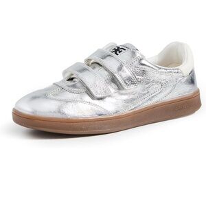 Sam Edelman Talia Silver Leather Velcro Sneakers